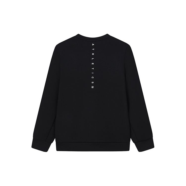 Fila Пуловер с принтом логотипа Athletics, с круглым вырезом, мужской, толстовка, глубокий черный A11M141204F-BK