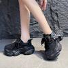 Dad Shoes Women's Muffin Thick Sole Inner Height Increase Mesh Breathable Women's Shoes 2025 New Autumn Summer Small Sports Shoes