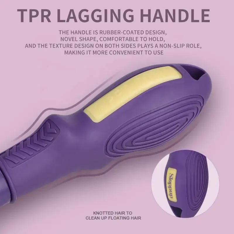 Расческа для ухода за собаками, щетка для вычесывания шерсти домашних животных, двухсторонняя расческа для удаления подшерстка у собак и кошек, инструмент для вычесывания шерсти