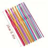 16pcs Metal Handle Crochet Hook Colorful Aluminum Knitting Needles Single Head Crochet Knitting Yarn Crafts DIY Apparel Needles