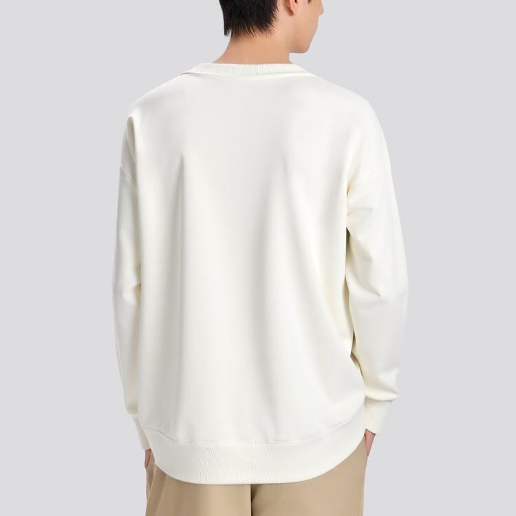 Skechers Sports Alliance Sweatshirts Unisex Marshmallow White-0074 Crew Neck Moderate L325U040-0074
