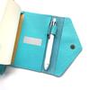 [blue Bloom] A6 Planner Cover with Bookmark, Stylish and Cute Blue Leather, Genuine Shrink-Embossed Leather, Made In Japan, Bb006 (Blue Beetle)