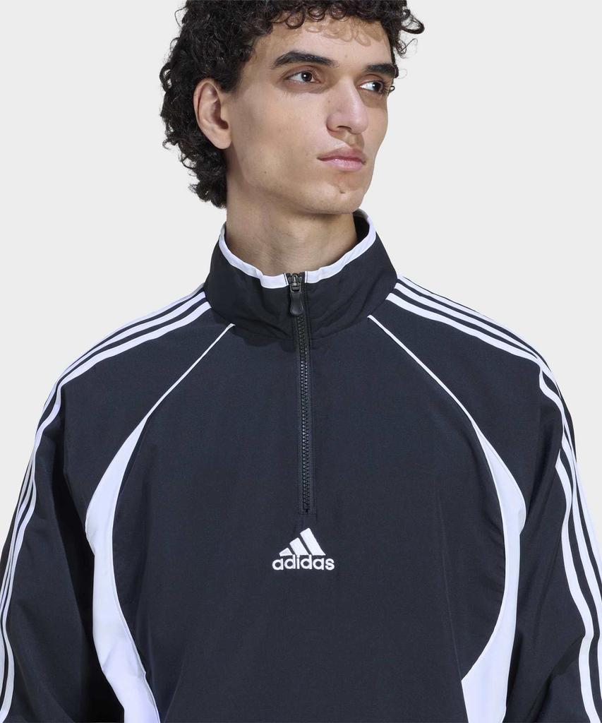adidas Толстовка Teamgeist с молнией до середины - Черная:Белый / Ke2762