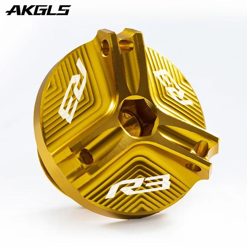 For YAMAHA R3 YZF-R3 YZF R3 2015-2017 2018 219 2022 Motorcycle Engine Oil Filler Cap Bolt Cover Protection Accessories