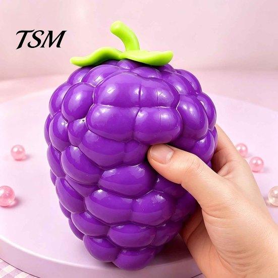 Giant Fruit Sensory Toy Large Pineapple Stress Ball, Slow Rising Squeeze for Anxiety Relief, Strawberry Malleable Ball Banana Grape Corn Carrot