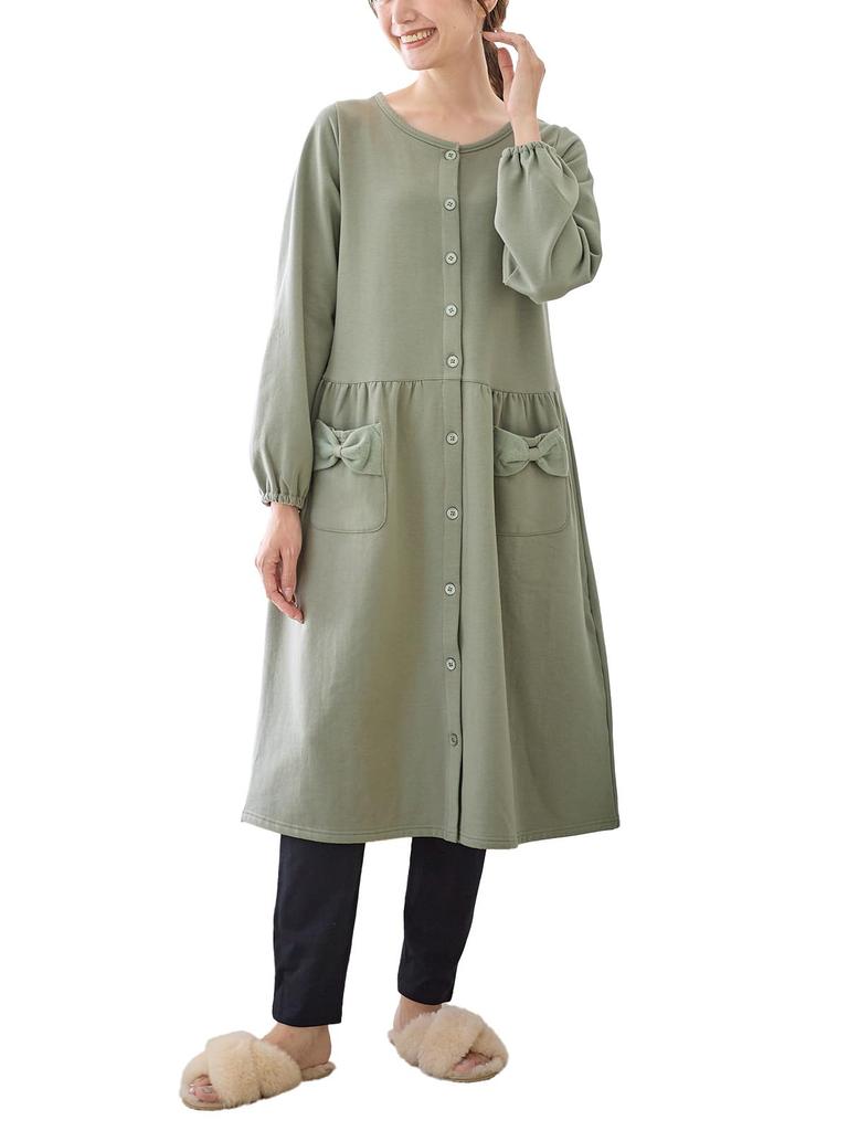 Пижама для беременных с открытым передом для кормления грудью, которую можно носить в течение длительного времени после родов. Флисовое платье с карманами на ленте и сборками, комплект из леггинсов, длинный