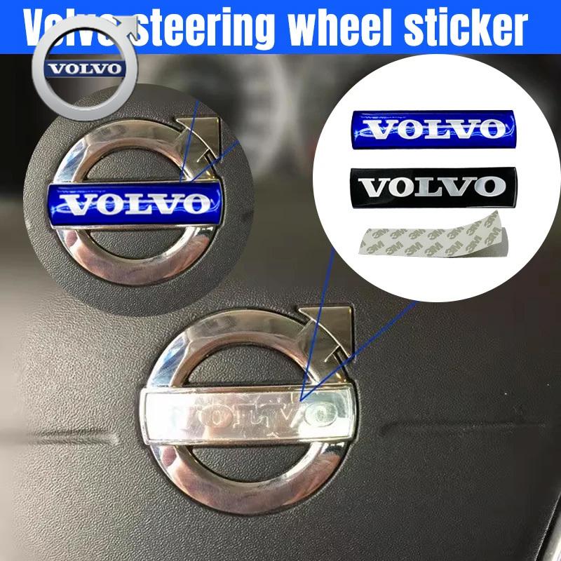 Для Volvo 3D Металлическая наклейка на руль Наклейки на решетку радиатора Для Volvo XC40 XC90 V40 C30 S40 V90 V60 XC60 S80 S60 S90 V70 XC70 Acc