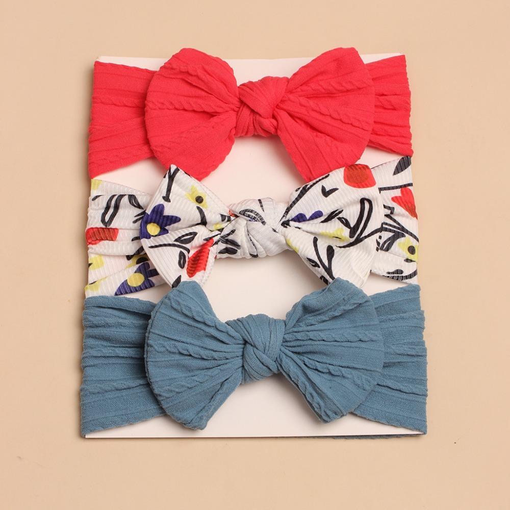 3Pcs/Lot Soft Baby Headbands Elastic Headwear Cute Headwrap  for 0-2Years