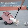 Маленькая собачья коляска, портативная, вращающаяся на 360 °, многофункциональная, для чихуахуа, переноски для домашних собак, складная тележка с колесами