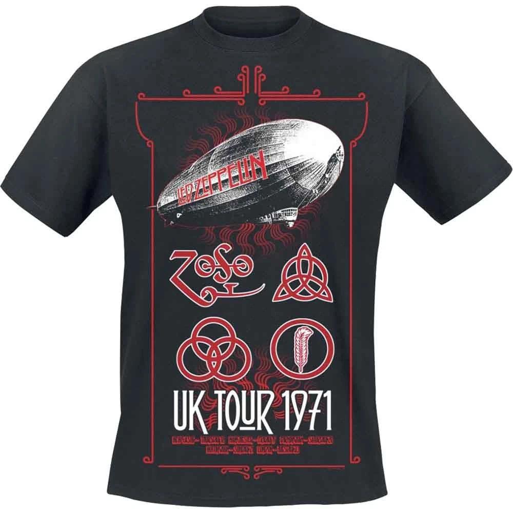 Тур Led Zeppelin по Великобритании '71. официальная мужская унисекс рубашка-