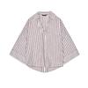 Spring New Women's Clothing French Simplicity Style Light Spring Linen Blended Wide Sleeve Plaid Shirt 2340939