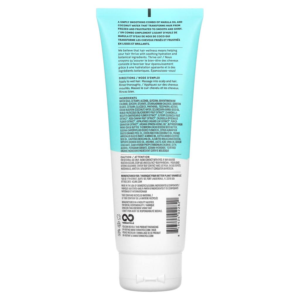 ACURE Кондиционер Simply Soothing, масло кокоса и марулы, 8 жидких унций (236,5 мл)