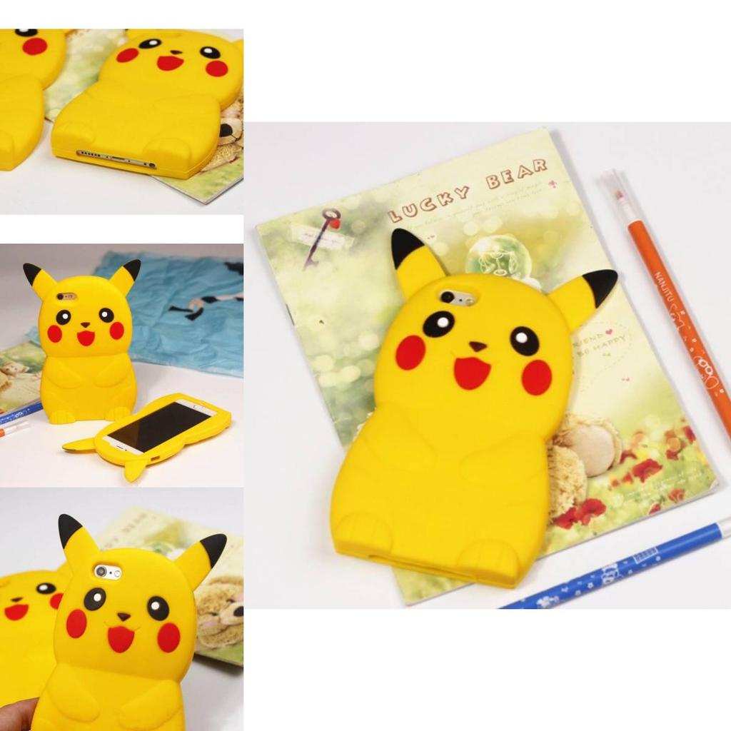 Силиконовый чехол для телефона Pokmon Pikachu со складной подставкой для iPhone 4 и 5 Защитные