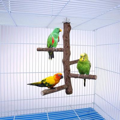 Подставка для жердочки из натурального дерева, жердочка для попугаев, клетка для птиц, жердочка для веток, аксессуары для попугаев, корелл, ара, зябликов, влюбленных птичек