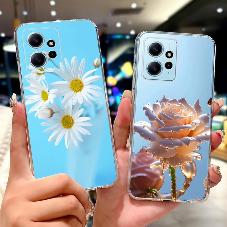 Чехол для Xiaomi Redmi Note 12 4G Красивые Цветы Расписная Крышка Мягкий Тонкий Чехол для Телефона Для Redmi Note 12 Pro Plus Note12 5G Корпус
