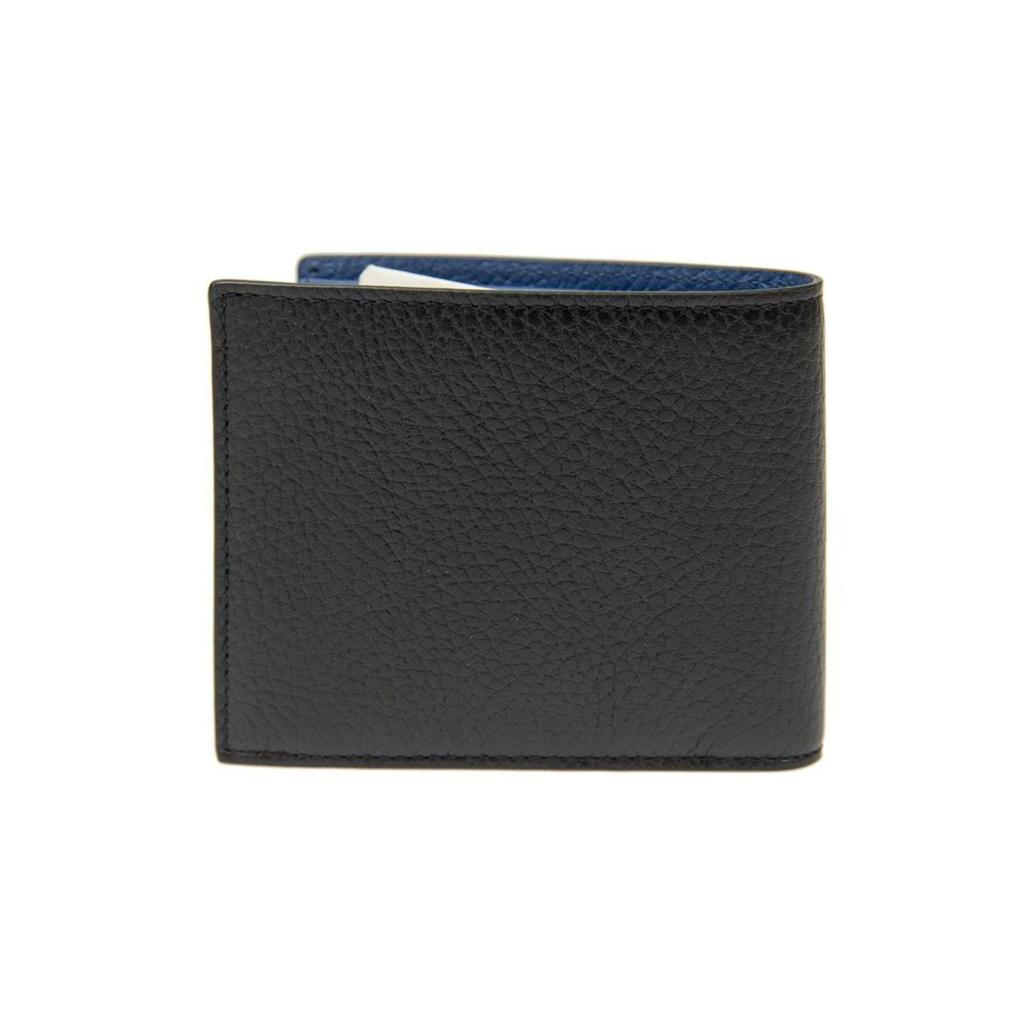 GUCCI Interlocked Gg Bifold Wallet 6 Card Slot Black/Blue 610464-CAO2N-1040