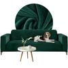 Couch Cover 4-Seater Sofa, Green Velvet