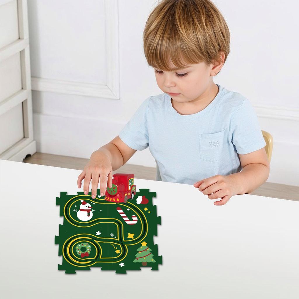 Космическая головоломка железнодорожная машина электрическая головоломка DIY мальчик автомобиль рождественская железнодорожная игрушка поезд