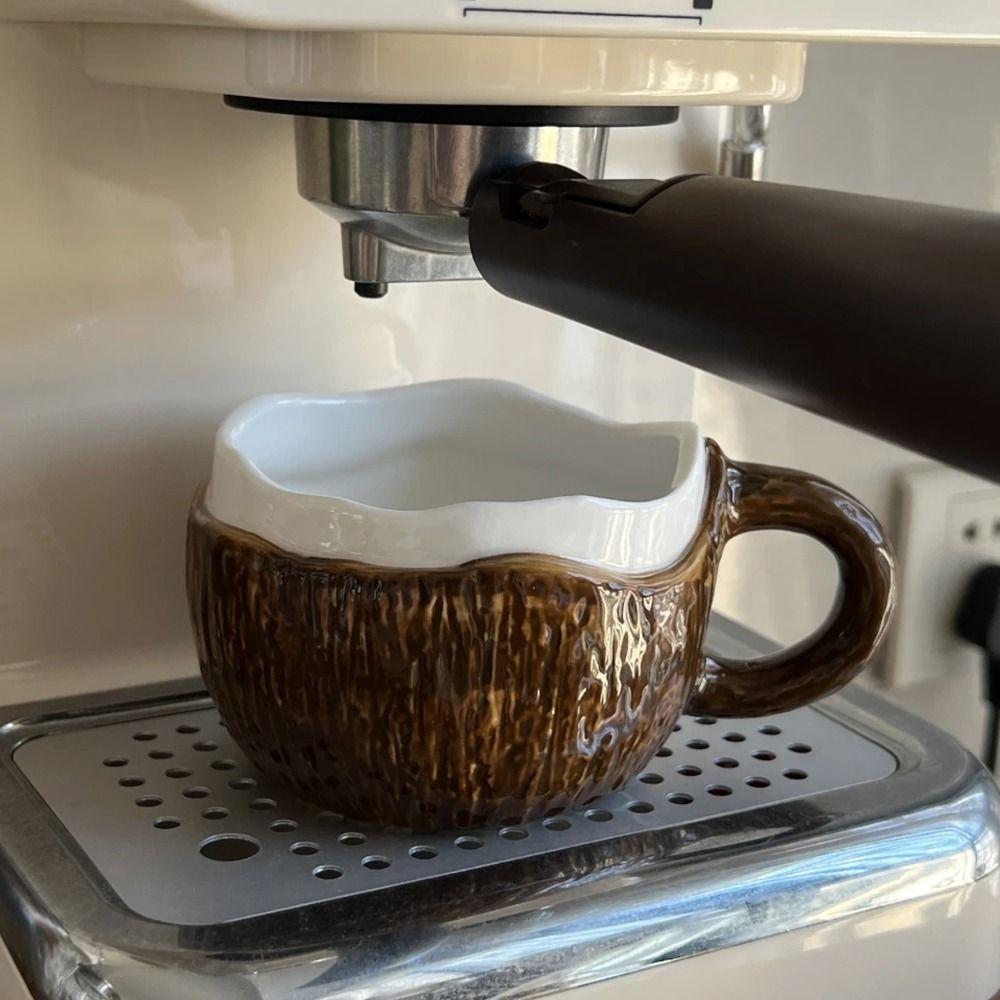 Креативная ручная кофейная чашка INS Имитация кокосовой скорлупы Чашка для воды Контейнер для завтрака Домашняя