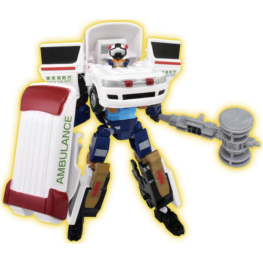 Takara Tomy Tomica Job Labor Police Fire Emergency DX Entry Set Toy Mini Cars for Ages 3 and Up
