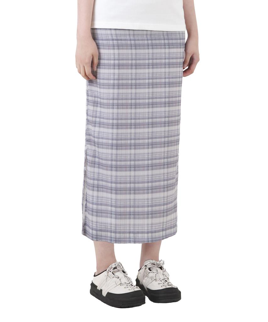 Catharsis Check Pattern Long Skirt Black One Size
