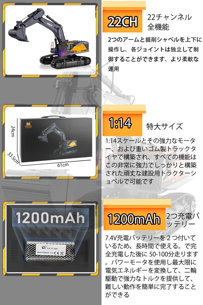 Радиоуправляемый экскаватор Суперсплав Усиленный экскаватор Многофункциональная строительная машина Экскаватор Радиоуправление 22 канала 2,4 ГГц Беспроводной 360680