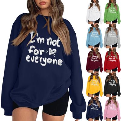 Женская повседневная модная блузка с длинным рукавом и круглым вырезом с принтом и пуловером