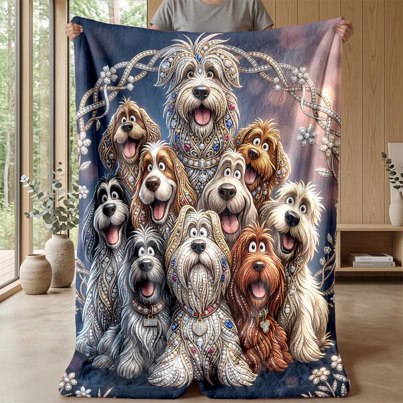 Rottweiler in Exotic Jungle Theme blanket Lightweight Warm Flannel Blanket Decorative Throw Blanket for Home Decoration