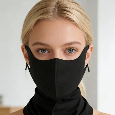Летний дышащий УФ-щиток для лица из ледяного шелка, многоразовый, моющийся, для спорта, велоспорта, бега