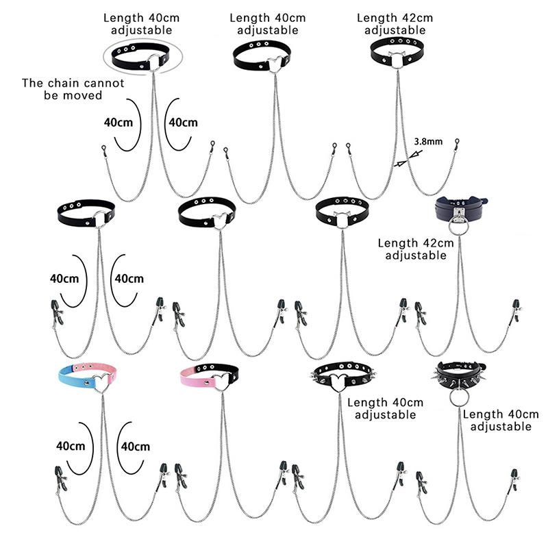 1 шт. Кольцо для соска с колье-чокером в стиле панк, длинная цепочка, штанга для пирсинга сосков, ювелирные изделия