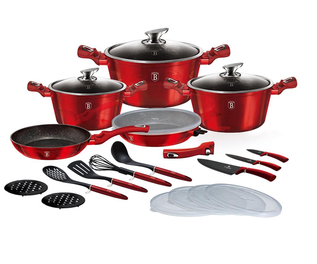 Berlinger Haus Bh-7180 Cookware Set 22 Pieces Burgundy
