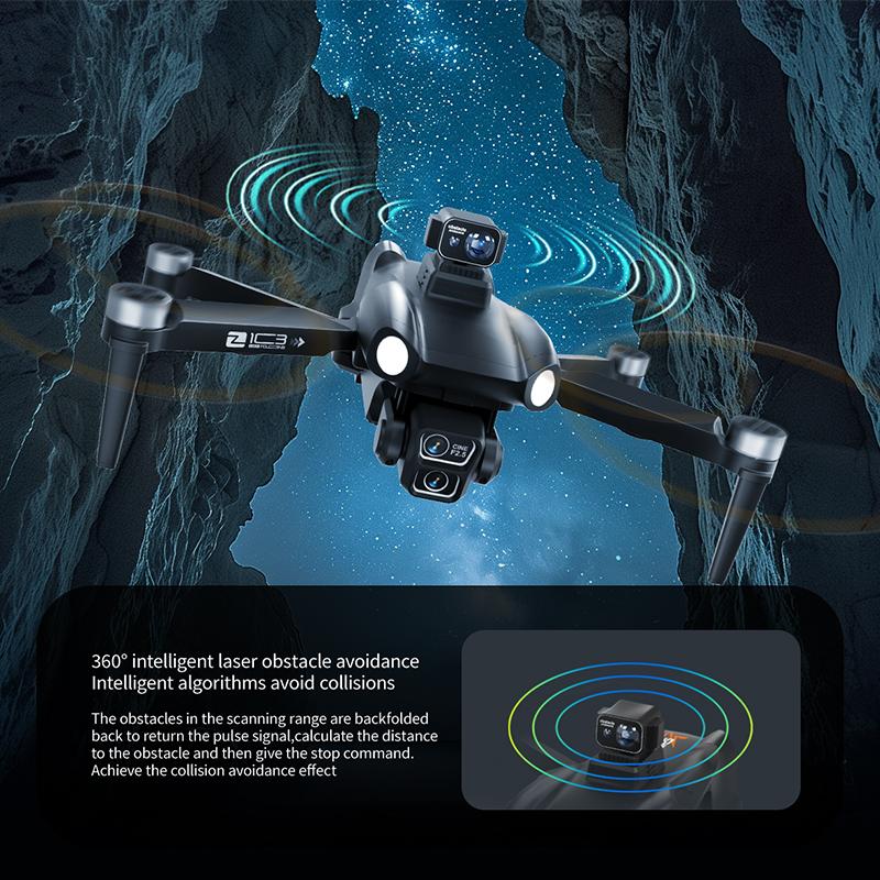 Z103 Ultra Drone Professional 8K 4-Axis Dual Lens HD Camera 5G GPS Wifi FPV  EIS RC Dron Laser Obstacle Avoidance Quadcopter Toy
