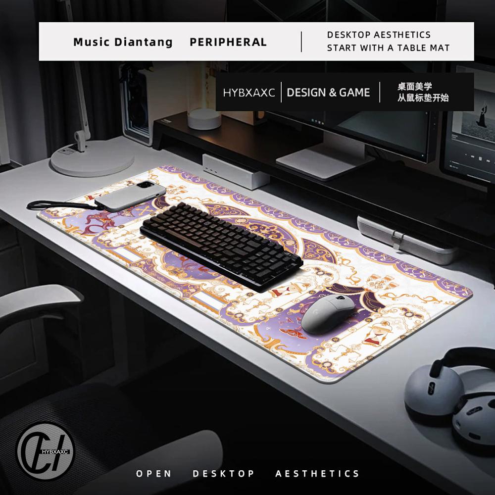 XXL Desk mat Gaming Angel Demon Tarot Rubber Mouse pad Cartoon Non-slip 80x40cm MousePad PC Accessories Protective pad