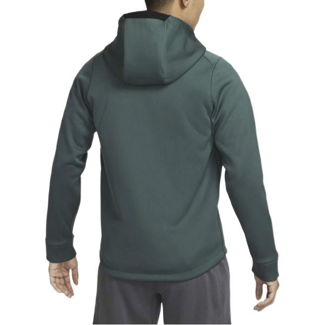 Nike Pro Therma-Fit однотонная куртка с капюшоном на молнии с логотипом, мужская верхняя одежда, выцветший, еловый, зеленый DD2125-309