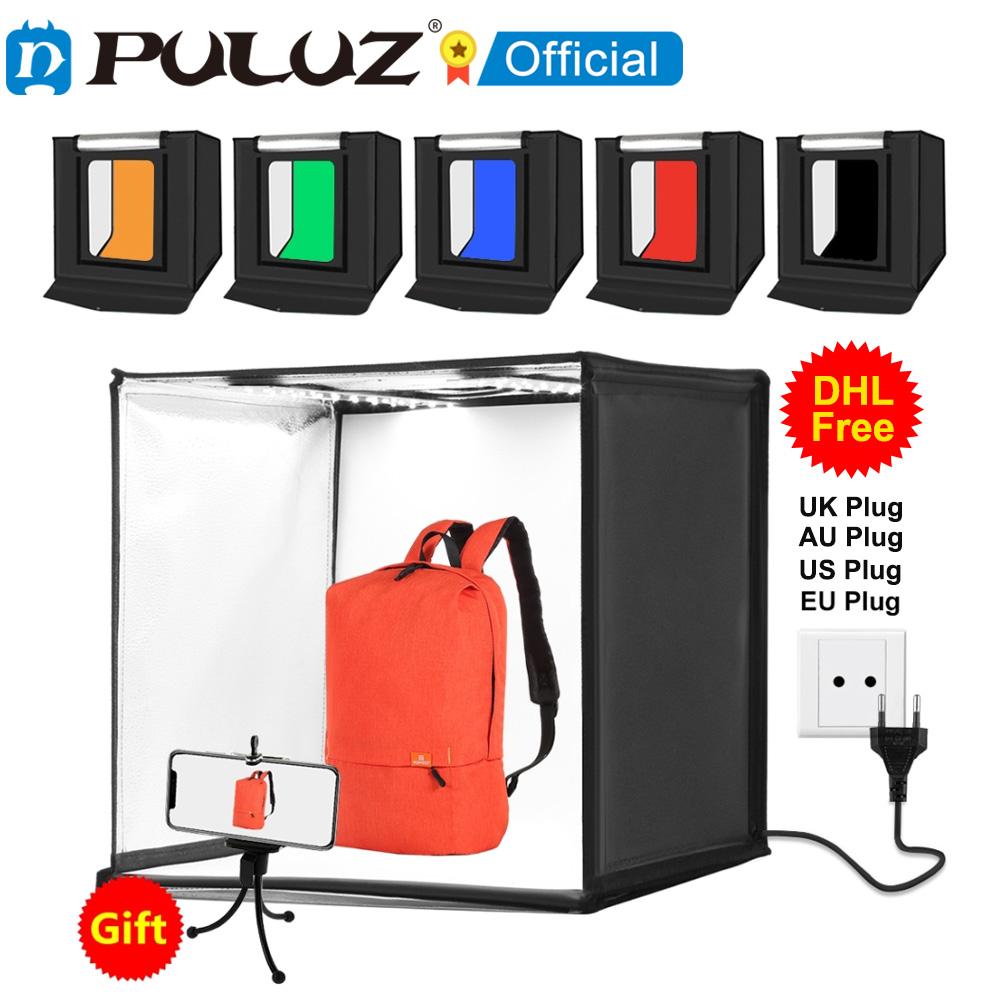 PULUZ 60x60 Фотостудия Лайтбокс Фотостудия Съемка Световая Палатка Коробка 6 Цветов Фонов Настольная Светодиодная Подсветка Студийный Бокс
