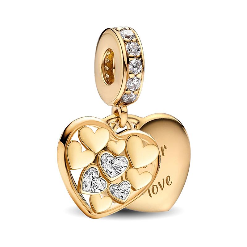 Медь Любовь Сердце Светлячок Золотая Серия Шармы Подходят для DIY Изготовления Браслета Ожерелья Подарок Высокое Качество Изысканные Ювелирные Изделия