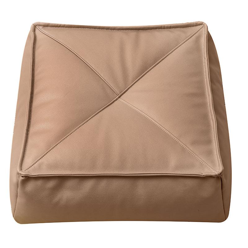 Japanese Style Futon Unstuffed Moroccan Cushion Cover Artificial Leather Pouf Ottoman Meditation Cushion Cover Bay Window Decor