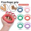 1Pcs Silicone Grip Strength Device Rehabilitation Exercise Five Finger Grip Strength Ring Hand Grip Trainer Fitness Fidget Toy Balls Muscle Power