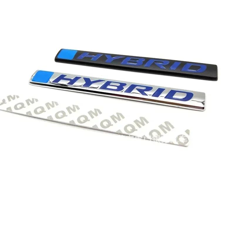 FIQ1 3D Metal Hybrid Logo Car Sticker Rear Trunk Side Fender Emblem Badge Sticker For Honda CRV HRV CIVIC Fit Accord Jazz Accessories