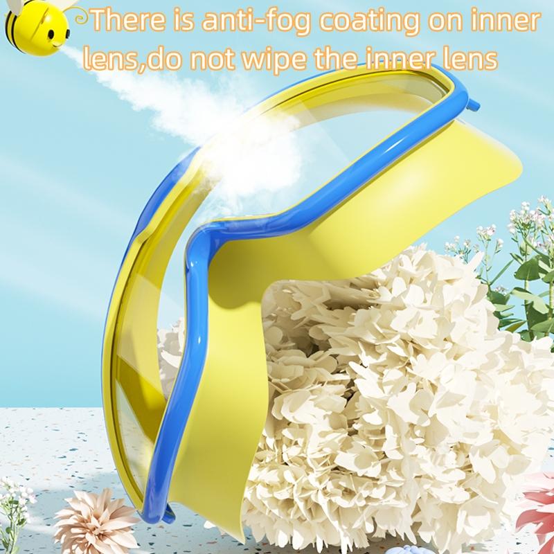 Детские плавательные очки с большой оправой, HD-просмотр, противотуманные, водонепроницаемые, детские плавательные очки для мальчиков и девочек, многоцветные на выбор