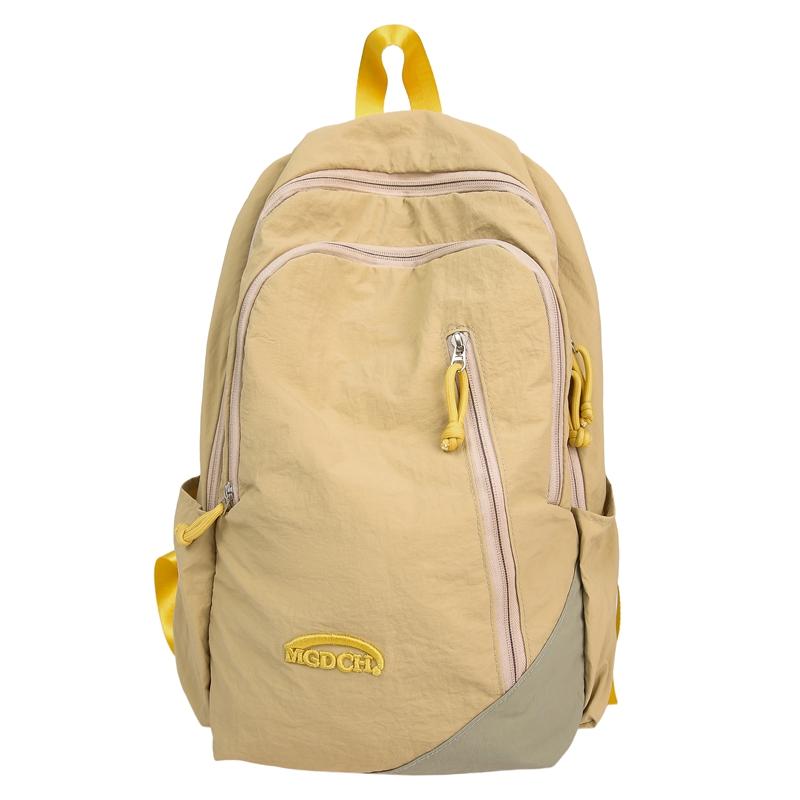 Школьный рюкзак с цветными блоками, женский рюкзак, большой емкости, студенческий дорожный рюкзак