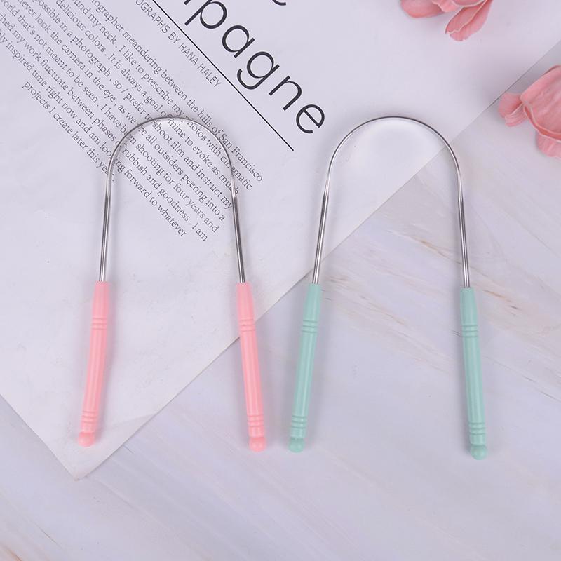 Скребок для чистки языка из нержавеющей стали, инструмент для ухода за полостью рта, инструмент для ухода за неприятным запахом изо рта