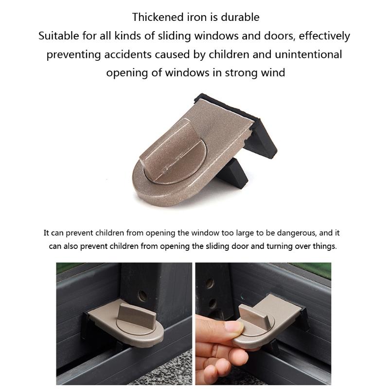 Замок безопасности для оконных створок, скользящий, для окон, шкафов, стопор для раздвижных дверей, защитный стопор для раздвижных окон
