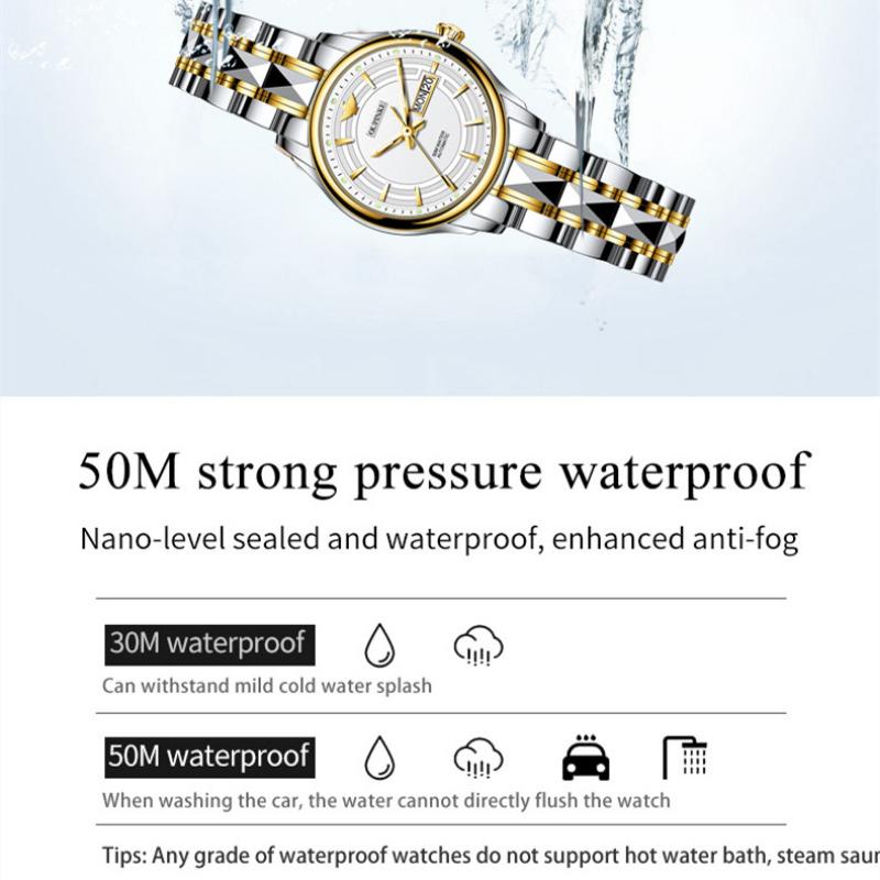 OUPINKE Новые женские часы для бизнеса и отдыха, полностью автоматические механические часы, простые модные женские часы высокого класса