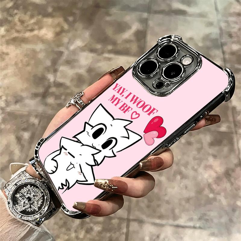 Милый B-Boykisser Мультяшный Покрытие Чехол для Телефона Для Iphone 16 17 Pro Max Air 16E 14 15 Plus 12 13 Mini Противоударный Чехол с Подушкой Безопасности