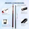 OKHEALING 3 Pieces 12.9mm Tip Break-Jump Cue Carbon Fiber Shaft Butt 147cm/58inch Weight 19Oz Billiard Sticks Pool Game