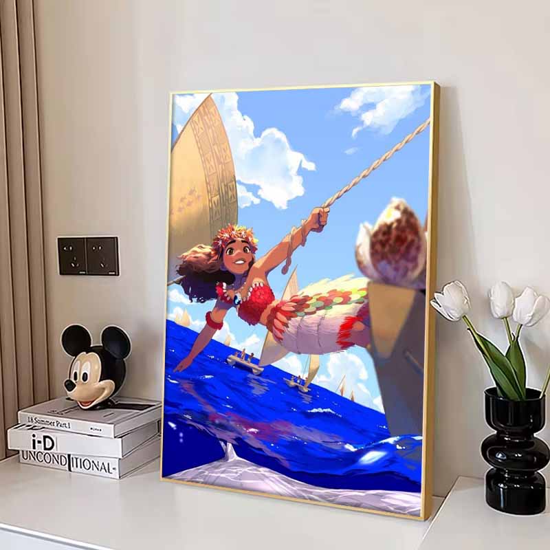Disney Алмазная живопись 5D DIY Моана Фан-арт Иллюстрация Арт Мозаика Вышивка Украшение Вышивка крестом Подарок