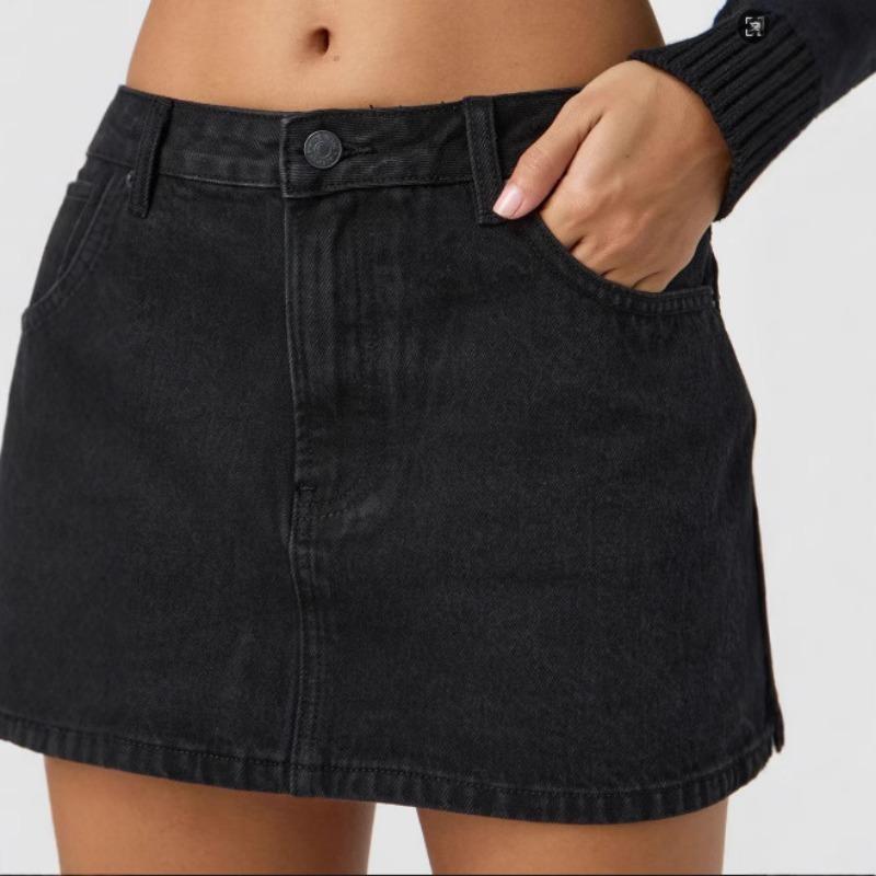Women's New Slim Casual Stretch Washed Denim Skirt