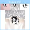 Charming Black And White Pixelated Cartoon Cat Metal Badge Whimsical Animal Alloy Pin