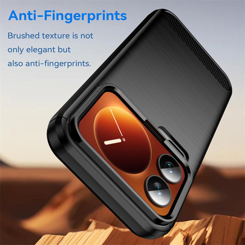 For Cover Xiaomi 17 Pro Case For Xiaomi 17 Pro Max Shockproof Anti-knock Silicone Carbon Fiber Back Case For Xiaomi 17 Pro Case